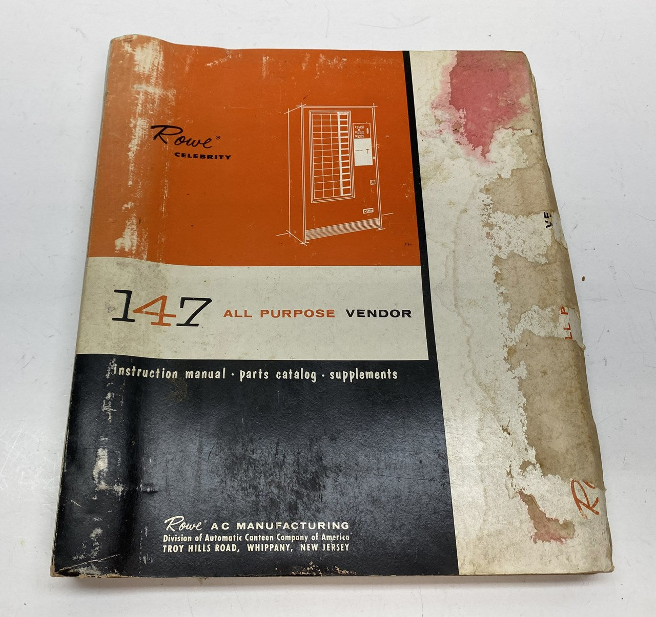 Rowe Celebrity Model 147 All Purpose Vendor Service Binder