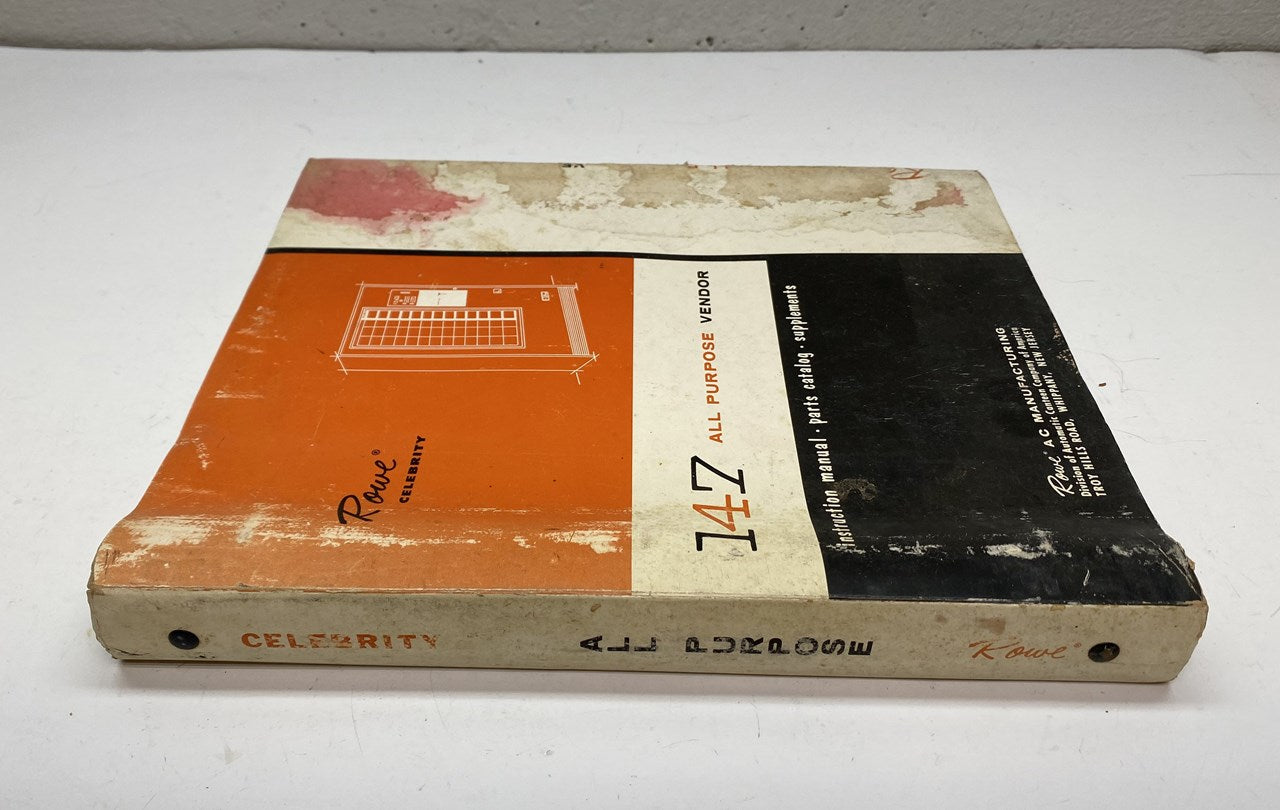 Rowe Celebrity Model 147 All Purpose Vendor Service Binder