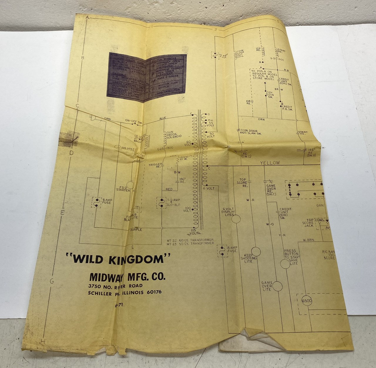 Wild Kingom (Midway) Schematics