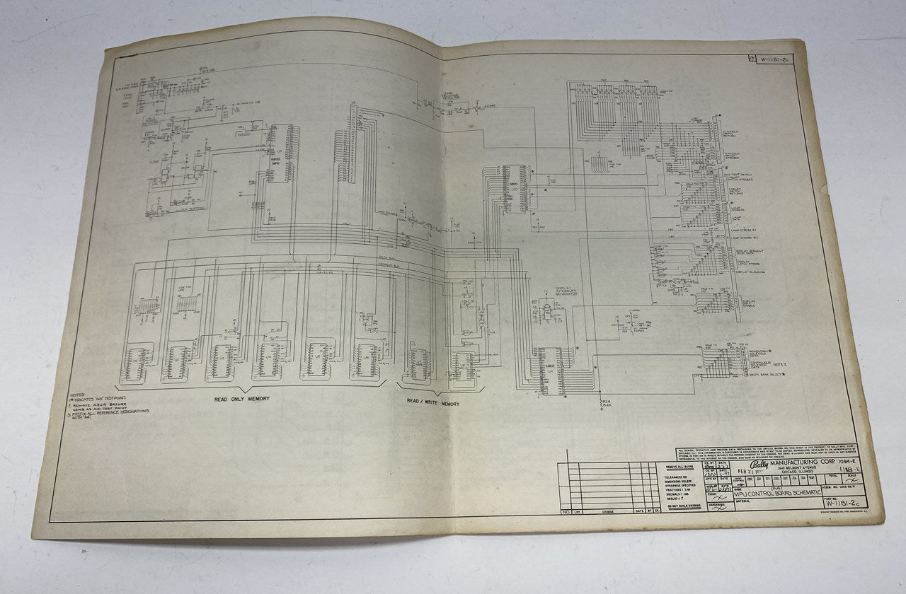 Black Jack (Bally) Schematics