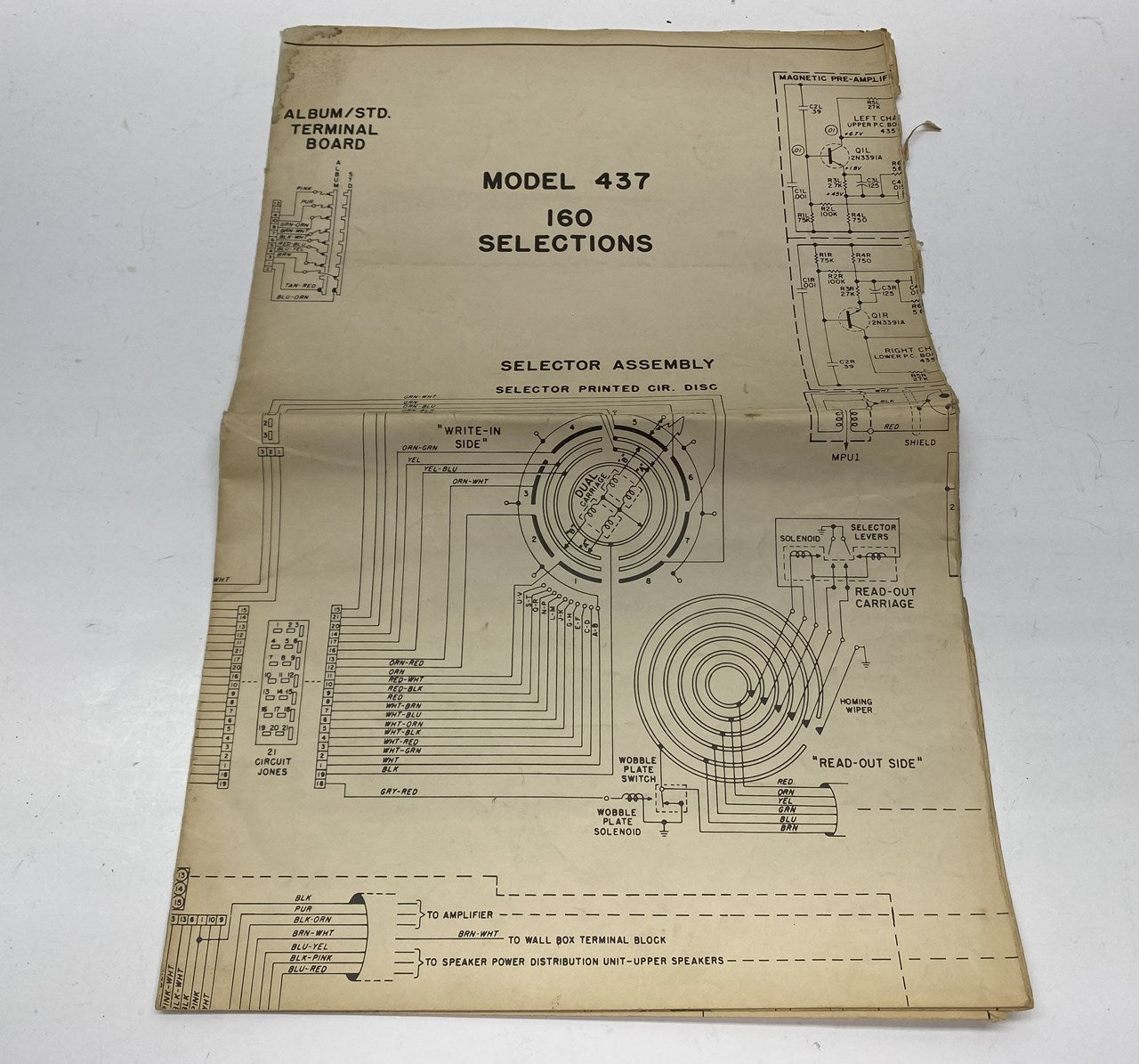 Rock-Ola 437 Schematics / Wiring Diagram