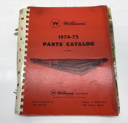 Williams Parts Catalog (1974-75)