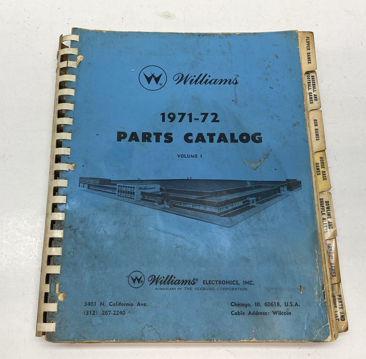 Williams Parts Catalog (1971-72)