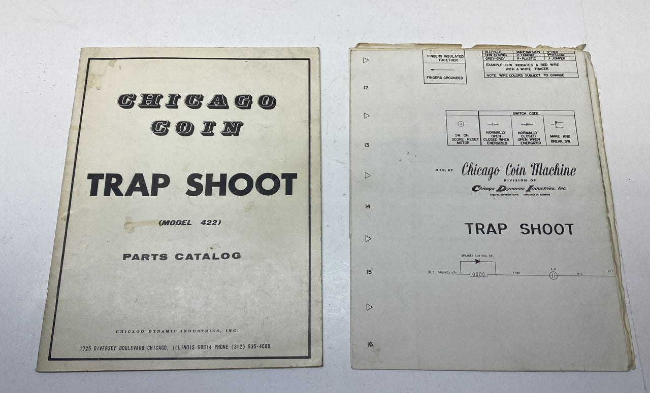 Trap Shoot (Chicago Coin) Parts Catalog and Wiring Diagram