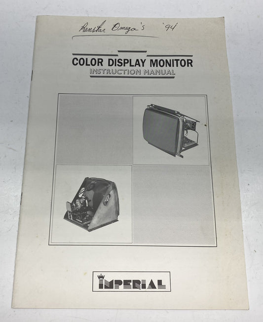 Imperial Color 19" Monitor Manual