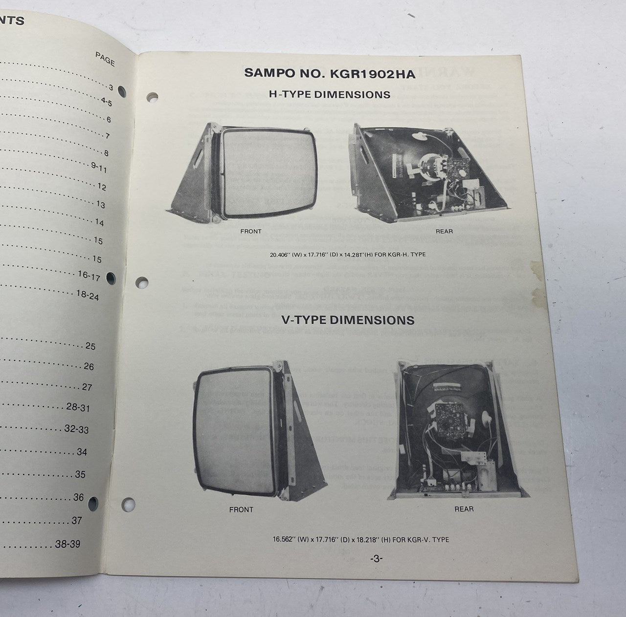 Taito Sampo and Wells Gardner 4900 Monitor Manual