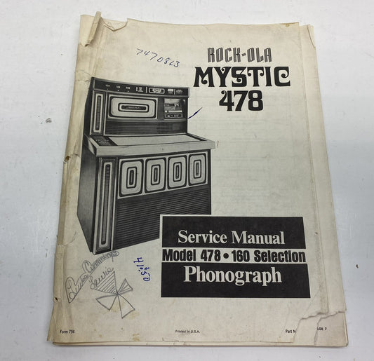 Rock-Ola Mystic 478 Service Manual