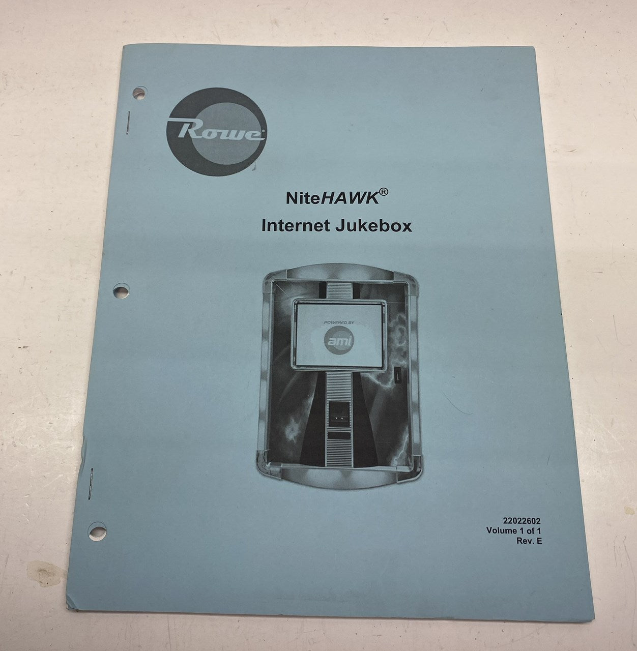 Rowe NiteHawk Internet Jukebox Manual