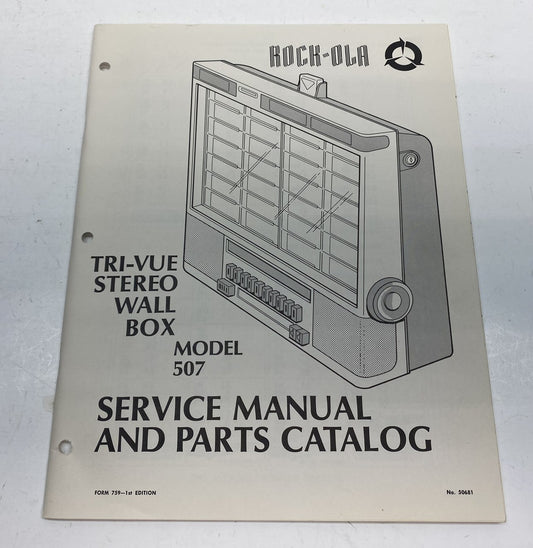 Rock-Ola 507 Wall Box Service Manual and Parts Catalog