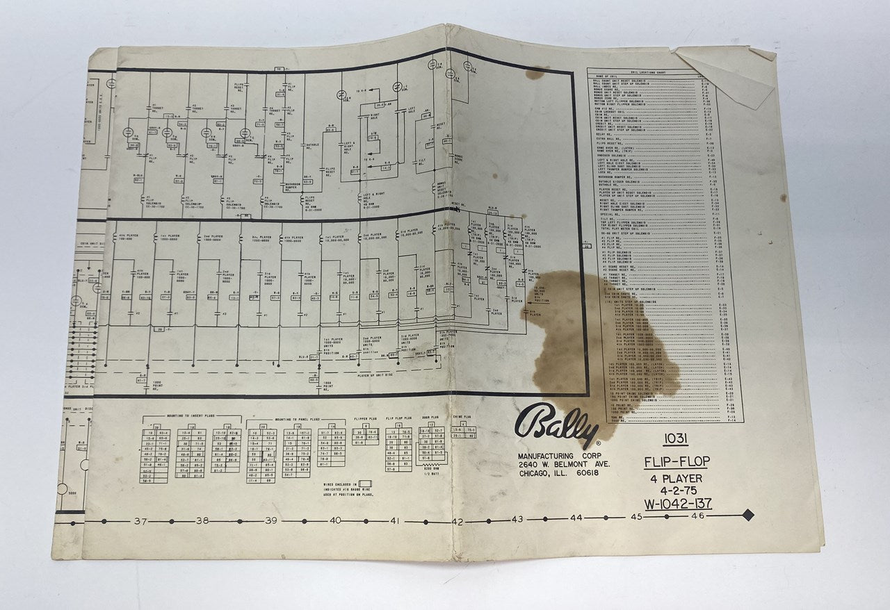 Flip-Flop (Bally) Schematics