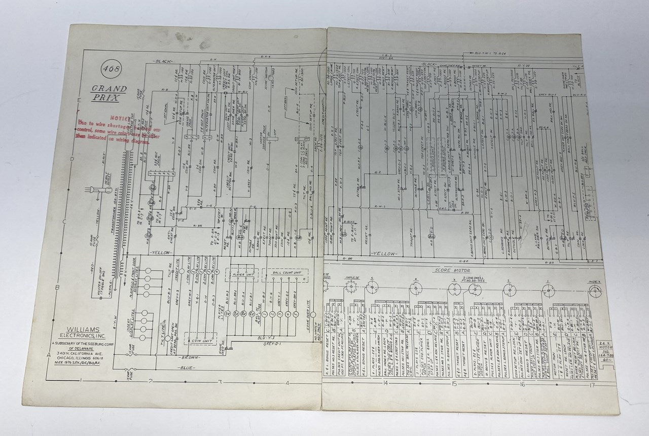 Grand Prix (Williams) Schematics