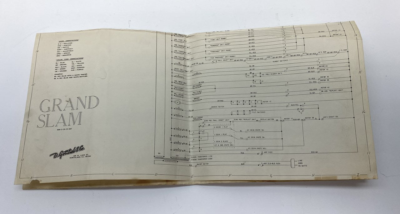 Grand Slam (Gottlieb) Schematics