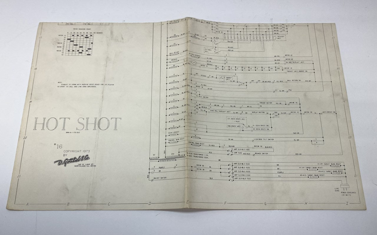 Hot Shot (Gottlieb) Schematics