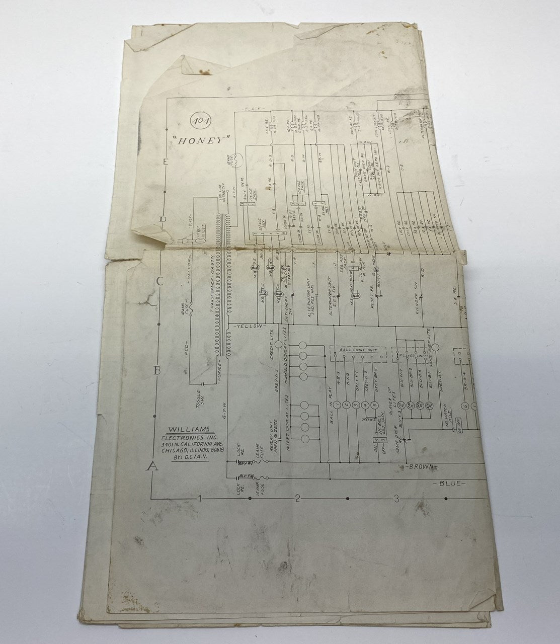 Honey (Williams) Schematics