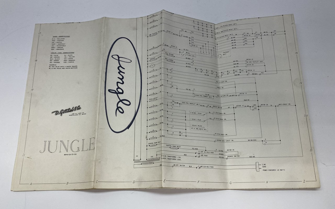 Jungle (Gottlieb) Schematics