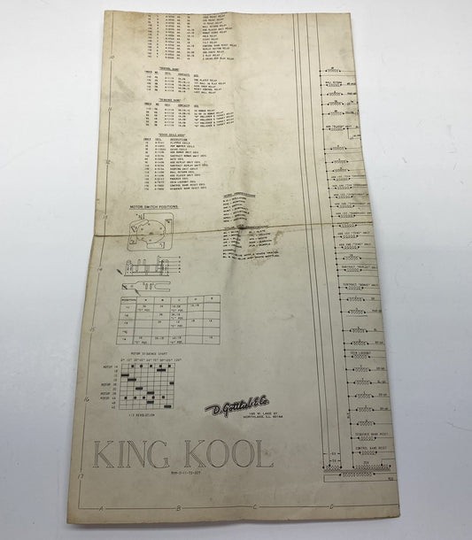 King Kool (Gottlieb) Schematics