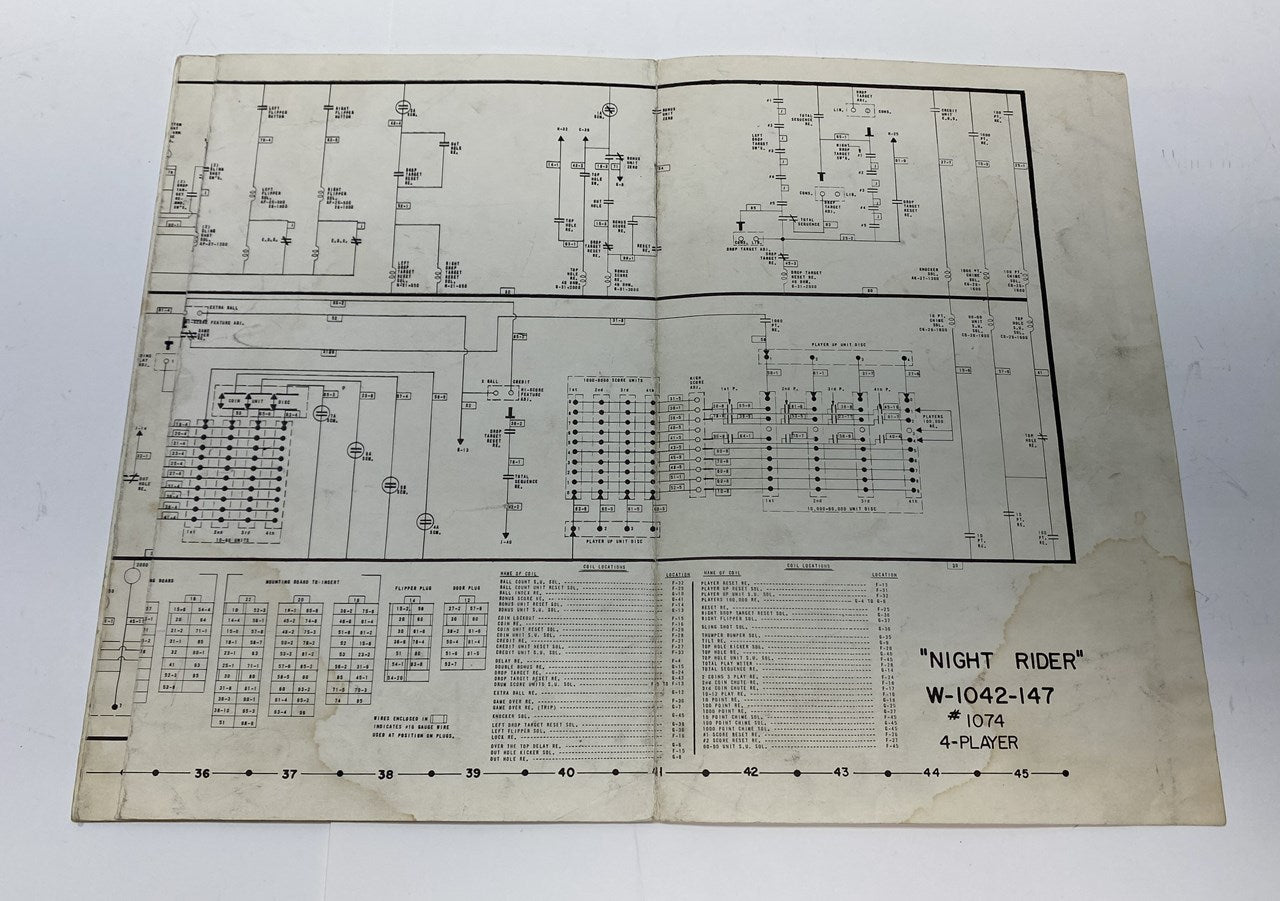 Night Rider (Bally) Schematics