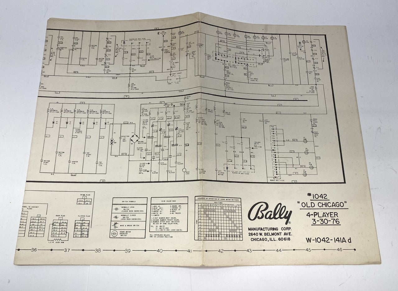 Old Chicago (Bally) Schematics