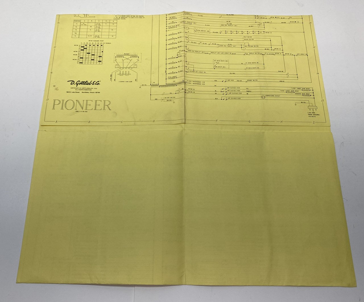 Pioneer (Gottlieb) Schematics