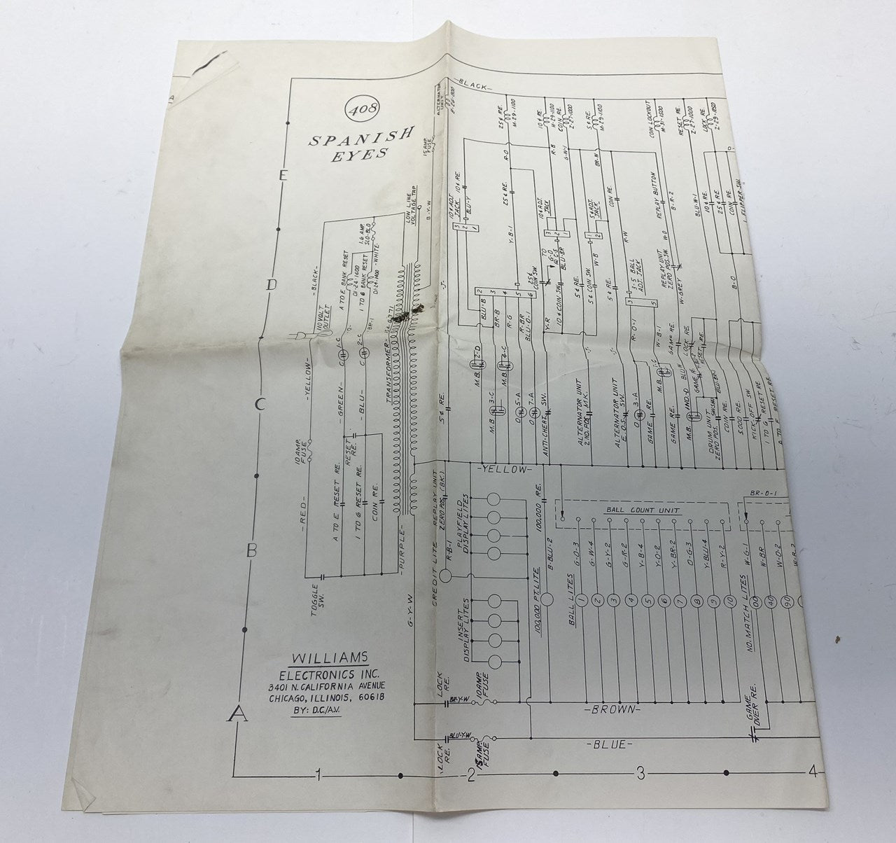 Spanish Eyes (Williams) Schematics