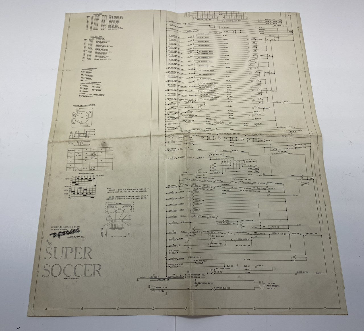 Super Soccer (Gottlieb) Schematics