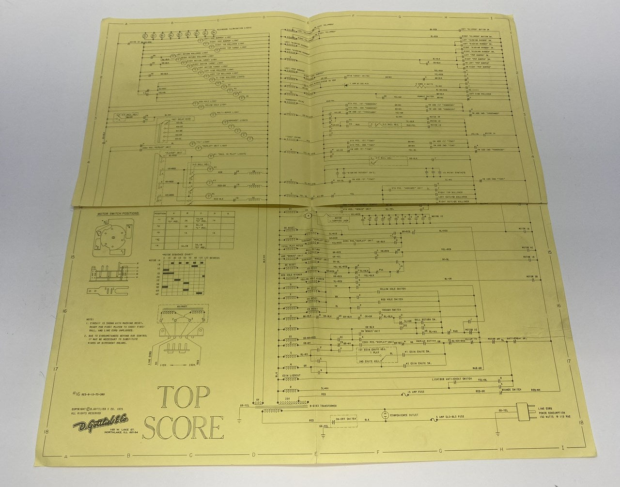 Top Score (Gottlieb) Schematics