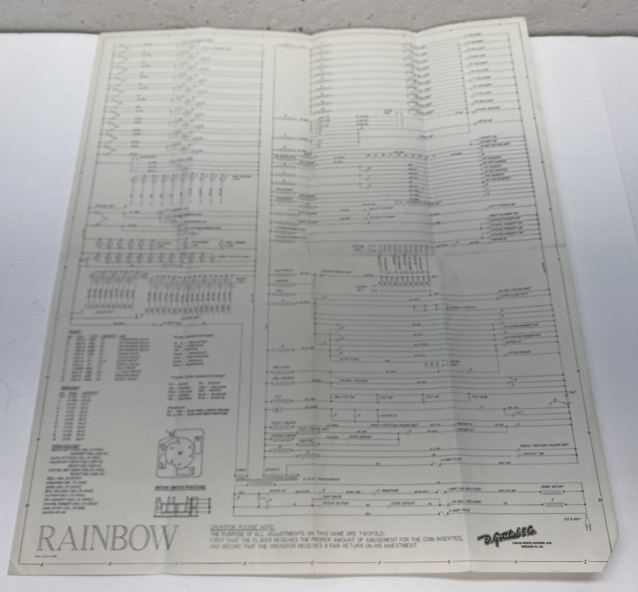 Rainbow (Gottlieb) Schematics