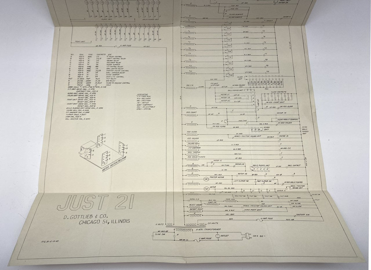 Just 21 (Gottlieb) Schematics