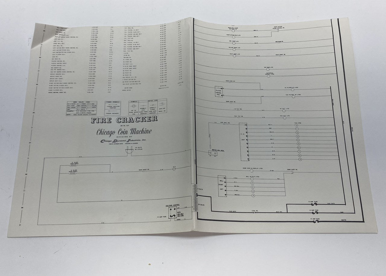 Fire Cracker Schematics (Chicago Coin)