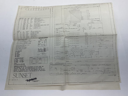 Sunset (Gottlieb) Schematics