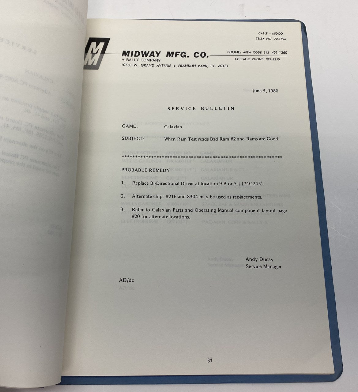 Midway Service Bulletin (2nd Version)