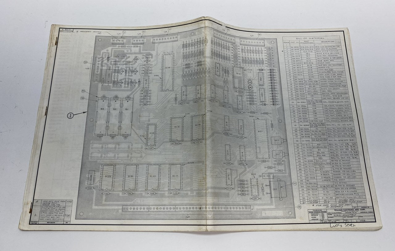 Lucky Seven (Williams) Schematics