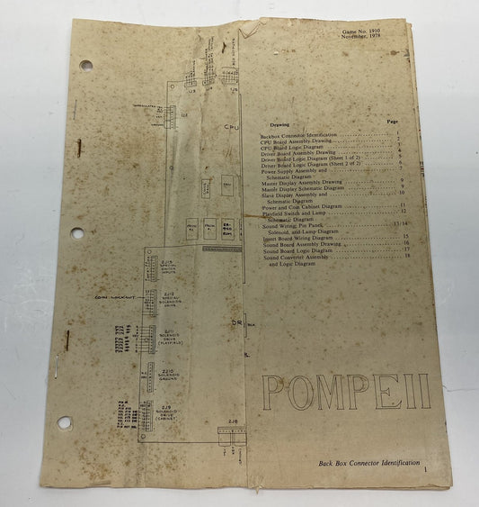 Pompeii (Williams) Schematics