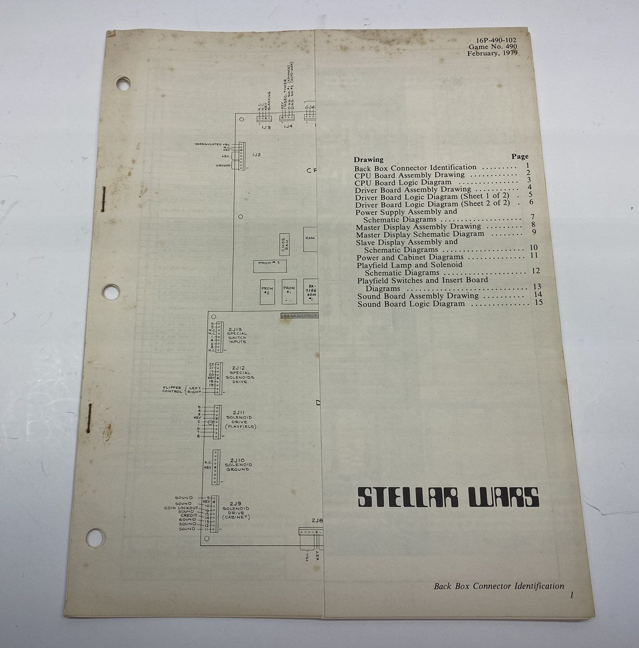 Stellar Wars (Williams) Schematics