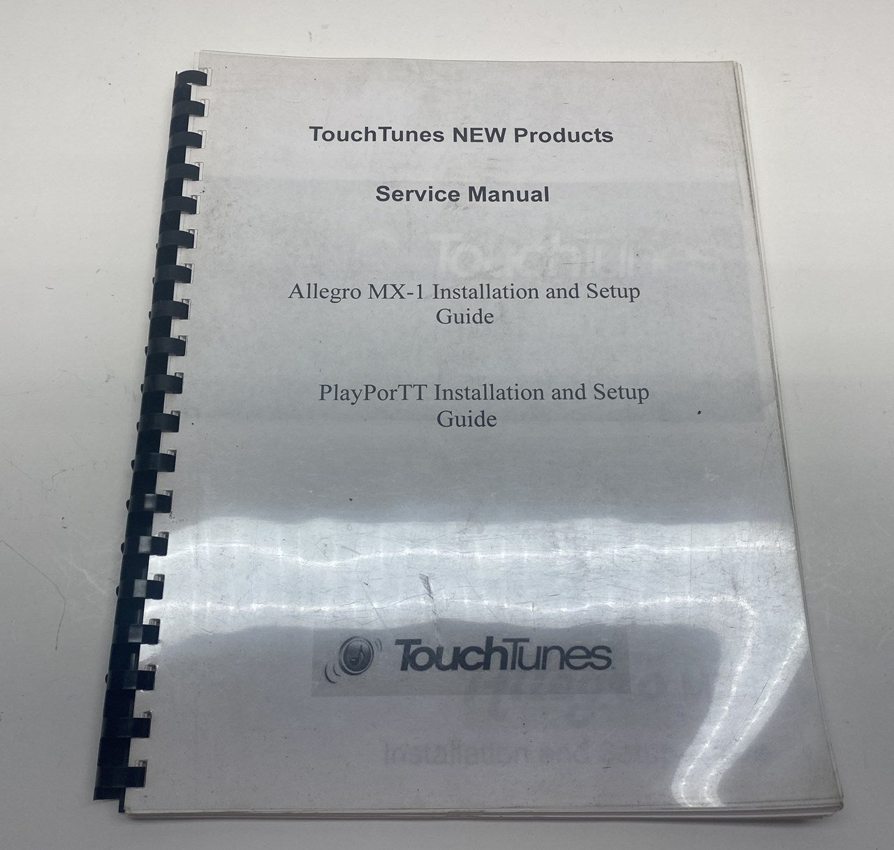 TouchTunes Allegro MX-1 and PlayPorTT Manual