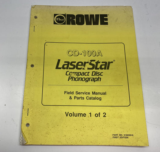 Rowe CD-100A LaserStar Manual 1 of 2