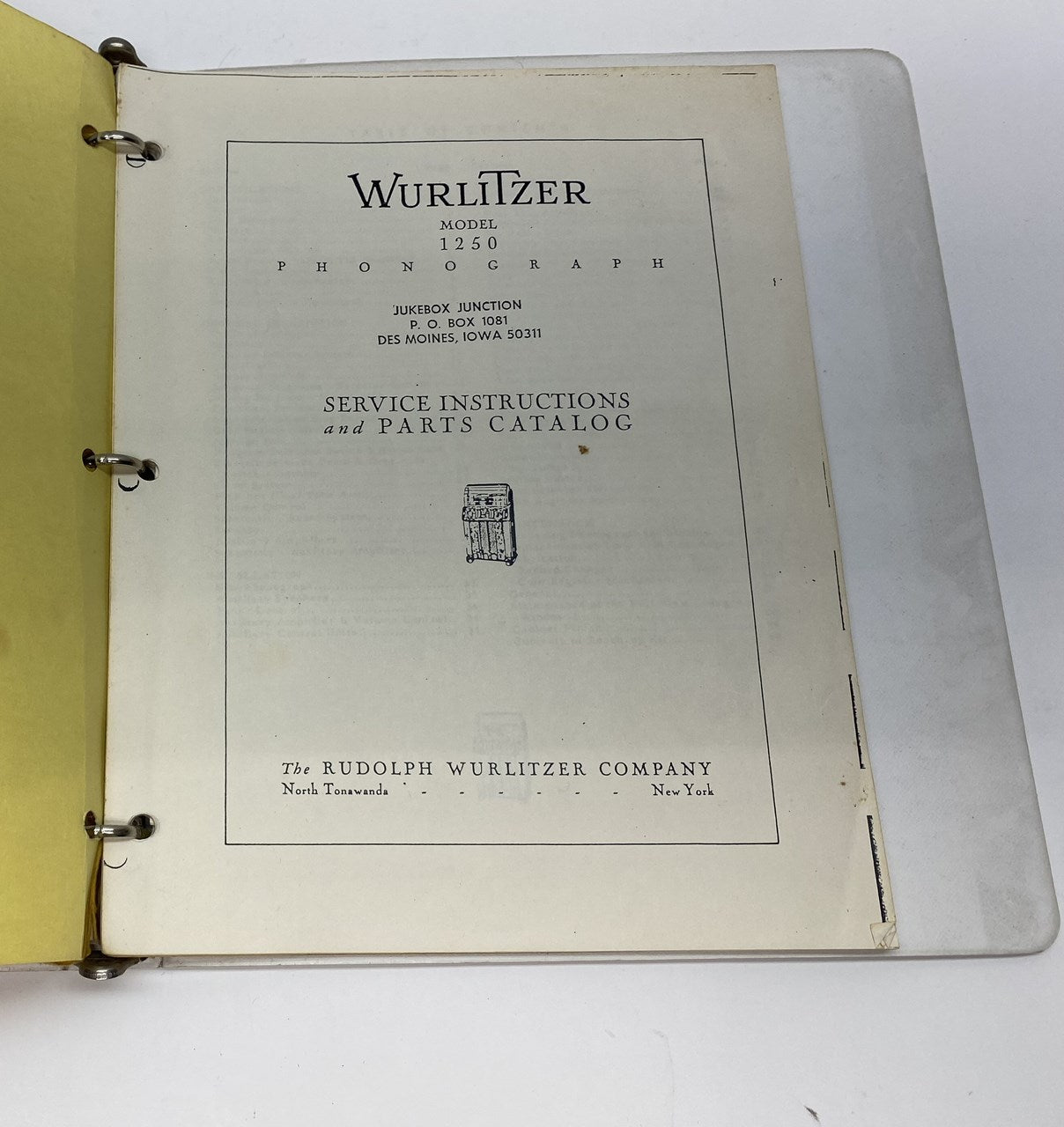 Wurlitzer 1250 Service Manual