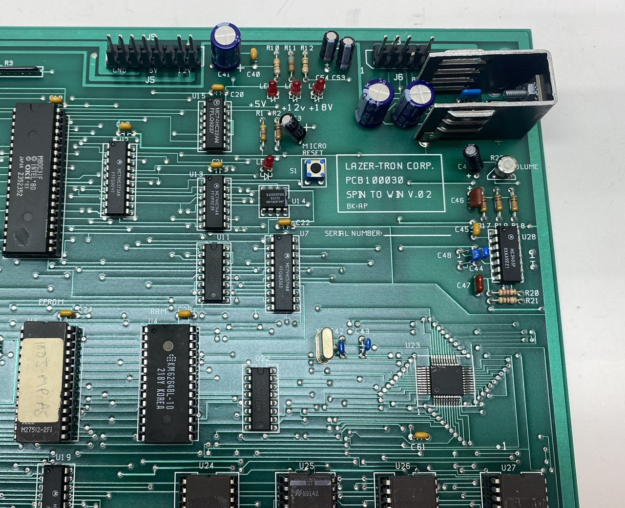 Spin to Win Lazer-Tron PCB