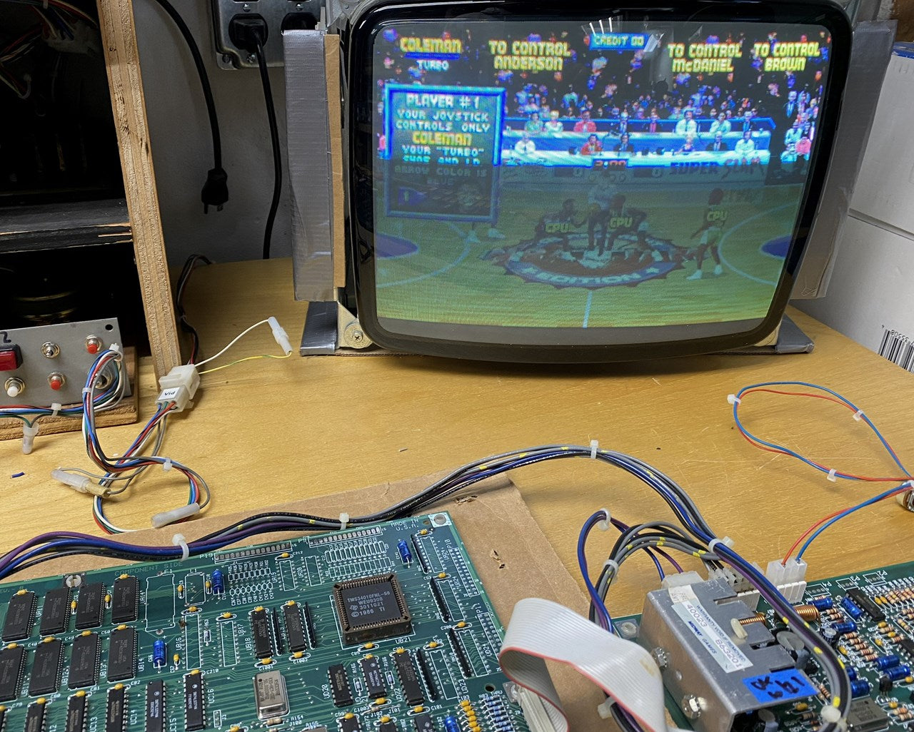 NBA Jam Tournament Edition Circuit Board, Works