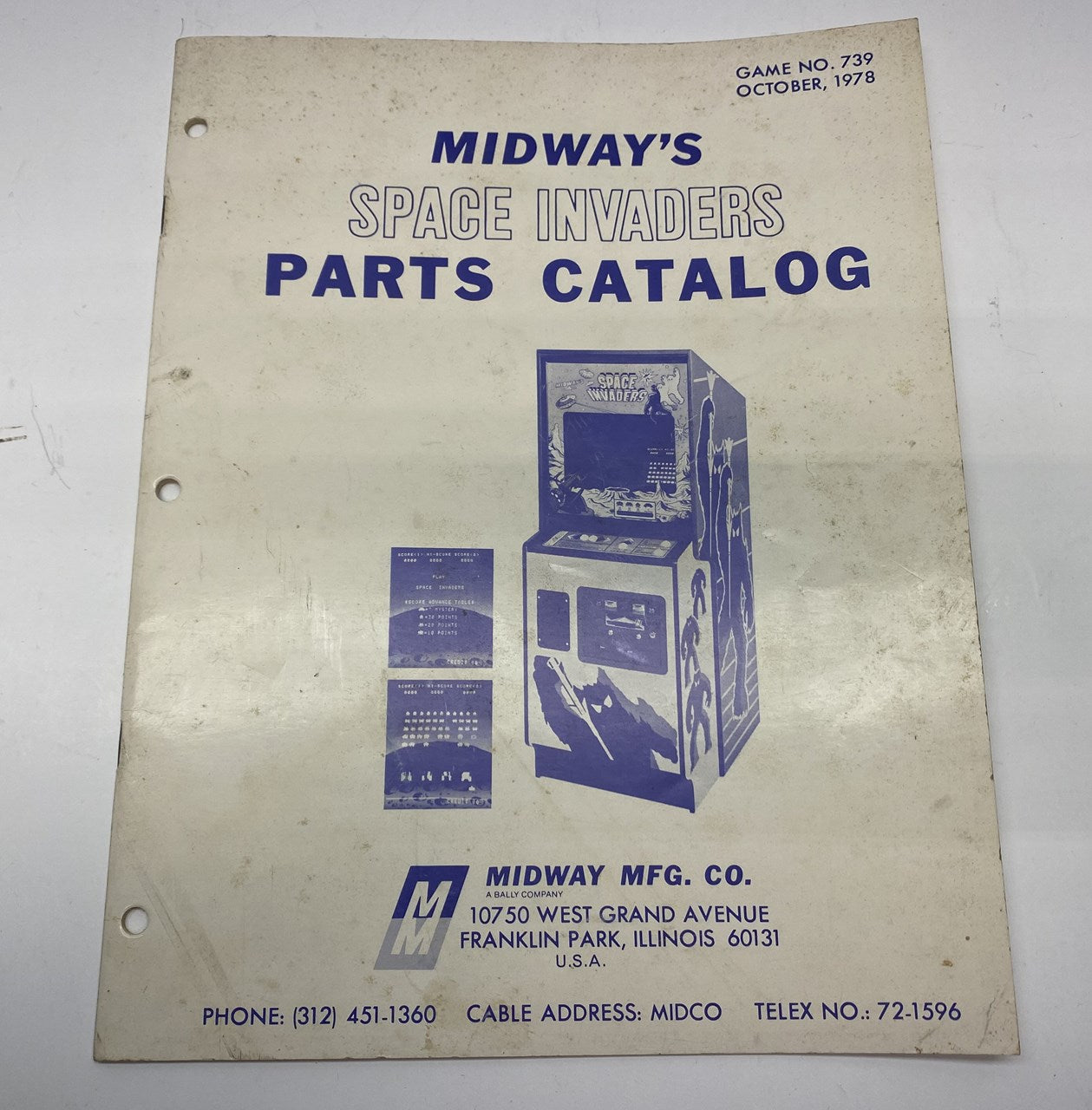 Space Invaders (Midway) Parts Catalog