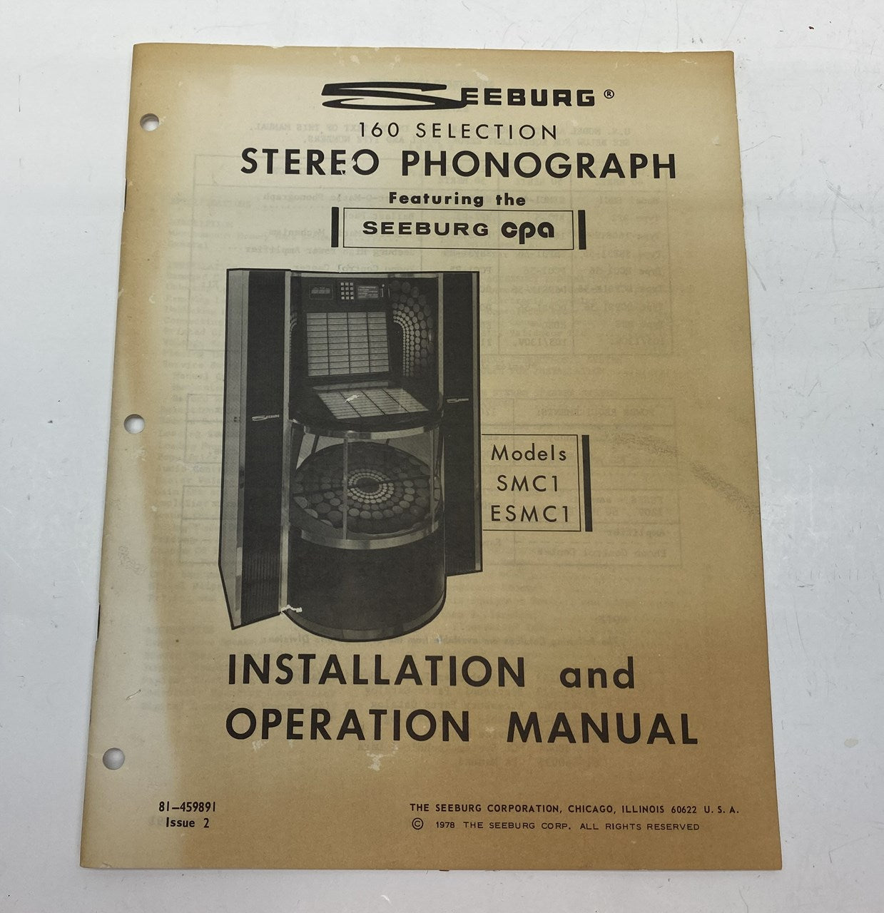 Seeburg SMC1 and ESMC1 Installation and Operation Manual