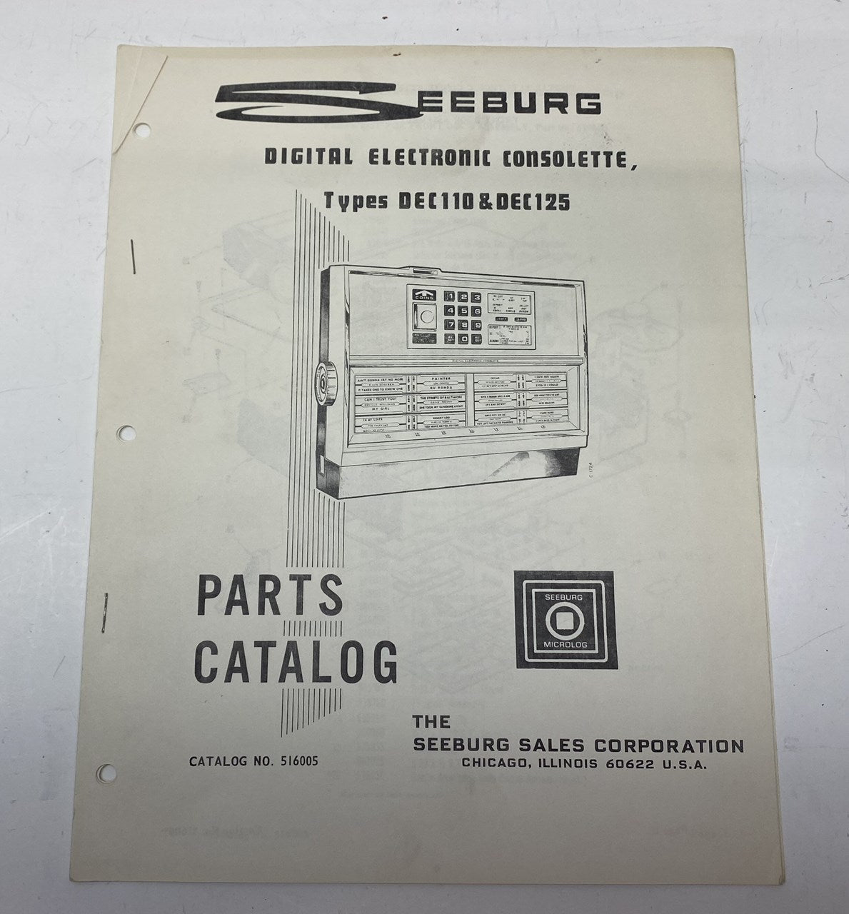 Seeburg DEC110 and DEC125 Parts Catalog