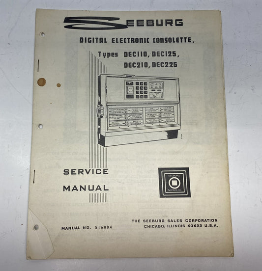 Seeburg DEC110 and DEC125 Service Manual