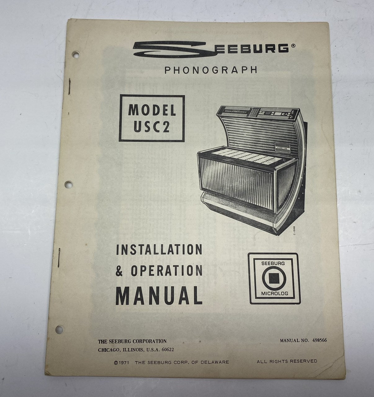 Seeburg USC2 Installation and Operation Manual