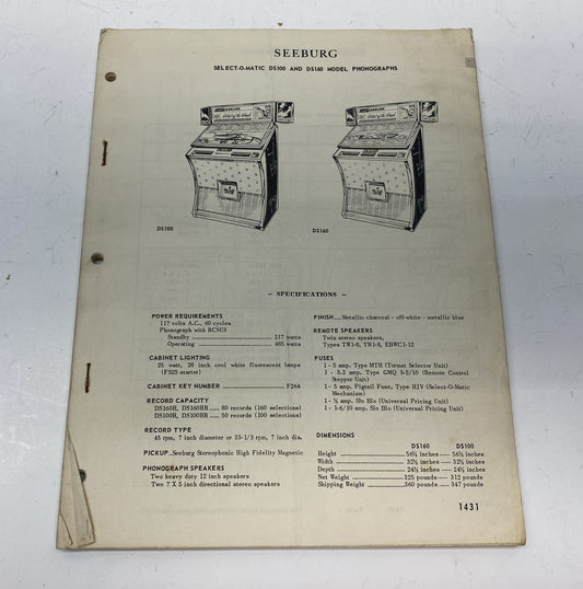 Seeburg DS100 and DS160 Service Manual