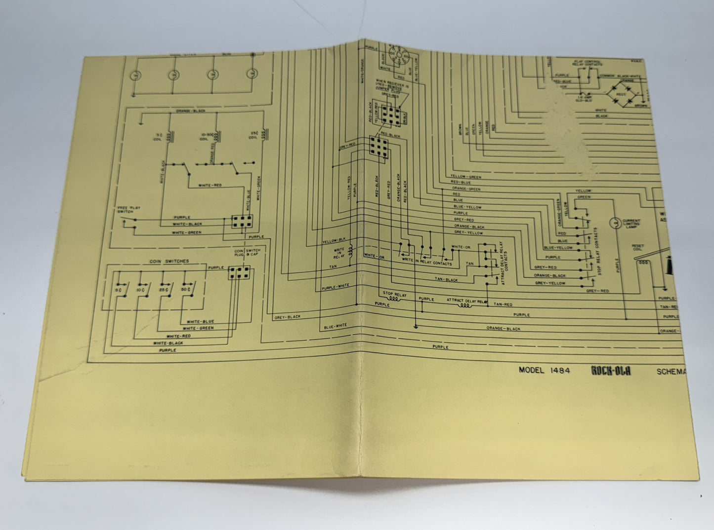 Rock-Ola 1484 Wiring Diagram (Older Reprint)