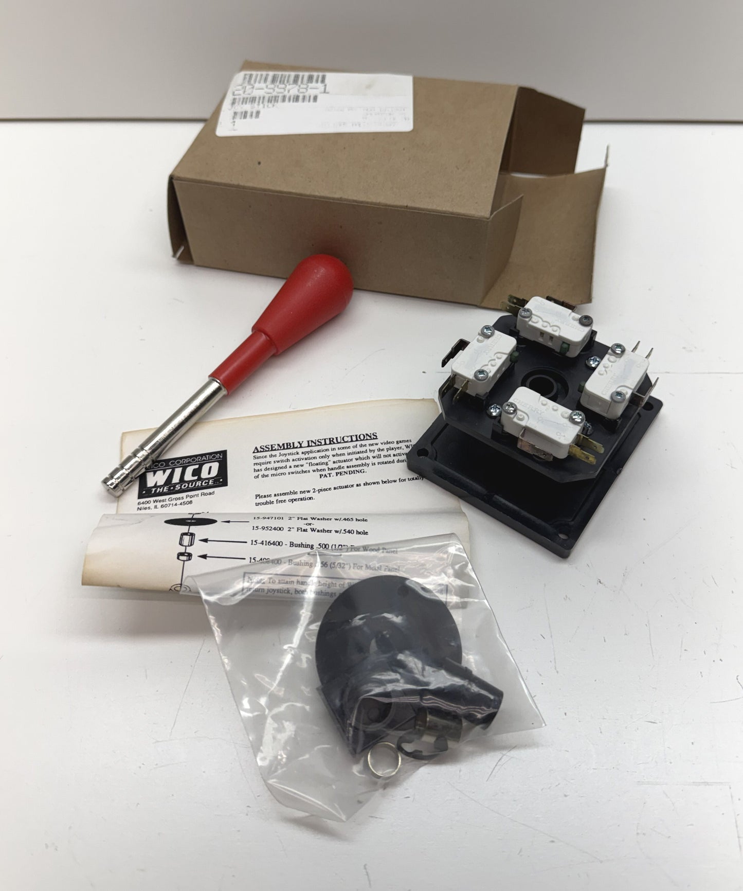 Wico Microswitch Red Bat Handle Joystick (NOS)