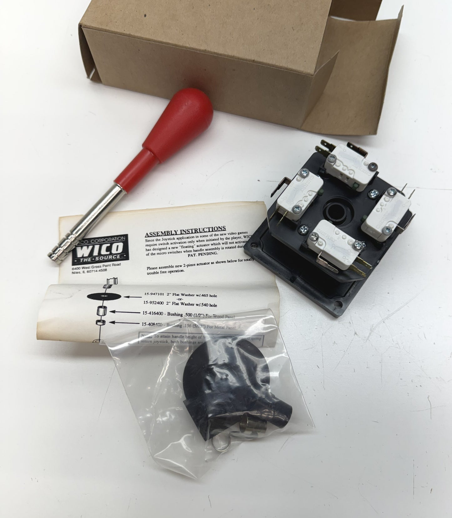 Wico Microswitch Red Bat Handle Joystick (NOS)