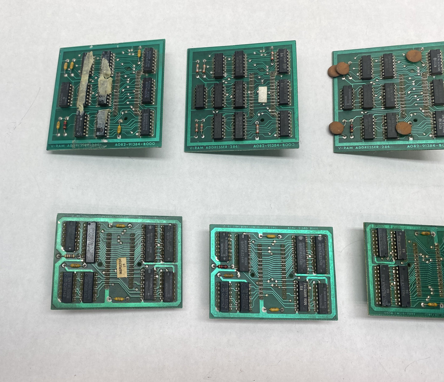 Pac-Man Z-80, V-RAM Satellite Board Lot x 8