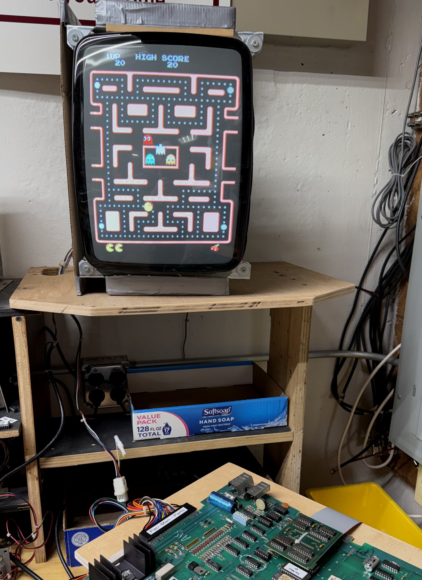 Ms. Pac-Man Arcade Circuit Board, Working